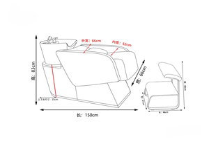 <strong>Shampoo</strong> Chair <strong>Shampoo</strong> Bed Hair Washing Chair <strong>Portable</strong> <strong>Shampoo</strong> Bowl and Chair Hair Wash Basin Station Salon <strong>Sink</strong> for Salon - Product Image 6