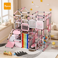 Équipement de jeu intérieur modulaire tout-en-un : salle d'escalade, parcours d'obstacles, barres de singe, centre d'activités motrices grossières, entraînement sensoriel