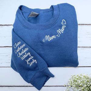 Sweat-shirt <span class=keywords><strong>à</strong></span> capuche brodé personnalisé pour maman, insigne tissé avec logo et motif 3D sur les manches, cadeau parfait pour maman pour <span class=keywords><strong>l</strong></span>'automne et <span class=keywords><strong>l</strong></span>'hiver - Product Image 6