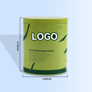 Chất Lượng Cao Biểu Tượng Tùy Chỉnh Màu Xanh Lá Cây Vòng Matcha Trà Cà Phê Bao Bì Lon Thiếc Với Tay Nhấn Niêm Phong - Product Image 2