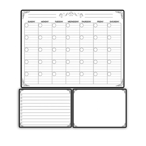 Tableau blanc magnétique pour réfrigérateur, planificateur mensuel des repas, planificateur hebdomadaire avec autocollants pour la cuisine - Product Image 1