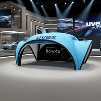 Stand Publicitaire Gonflable pour Salon Automobile, Tente Publicitaire Gonflable Personnalisée Imprimée, Portable, 4x6m, Imperméable et Résistante au Vent