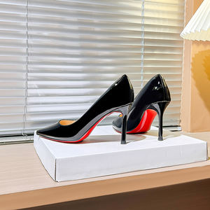 Décolleté Glamour da Donna con Tacco a Spillo in Vernice a Punta per Feste Serali e Matrimoni, <span class=keywords><strong>Scarpe</strong></span> da Sposa Sottili di Alta Qualità in Tinta Unita - Product Image 3