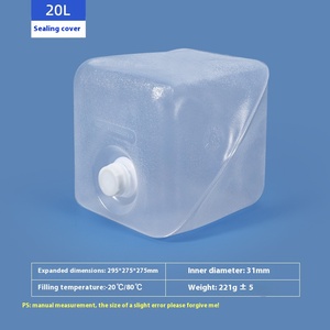 Metasequoia 5/10/20 litres sac à <span class=keywords><strong>eau</strong></span> transparent de qualité alimentaire givré seau souple robinet pliable produit <span class=keywords><strong>d</strong></span>'injection bidon - Product Image 4