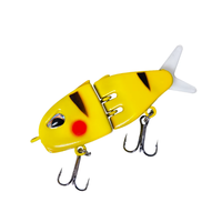 Nouvelle leurre artificielle rigide multi-segments Aotuo avec doubles hameçons, petit swimbait 60mm pour la pêche à la truite et au poisson-soleil
