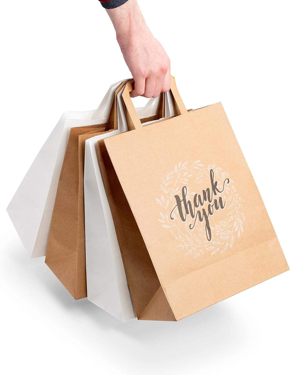 Custom Logo Eco-Friendly Coated White Paper Classic Drawstring Carry Bags Food Storage Shopping Packaging Bread Promotions