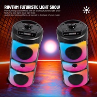Taşınabilir Hoparlör Kablosuz BT Bağlantısı Kablolu Mikrofon RGB LED Işık BT 5.4 TWS Bağlantısı Parti İçin