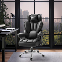 Chaise de jeu ergonomique robuste et confortable en cuir PU, chaise moderne avec hauteur réglable et rotation à 360 degrés