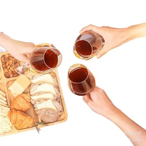 Planche à fromage en bambou Qianzhou, plateau à collation en bois divisé, plateau de service multifonctionnel pour le pain et les fruits - Product Image 2