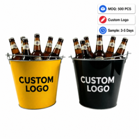 Ember Es Logam Galvanis Besar 8L10L15L dengan Logo Kustom OEM ODM Grosir