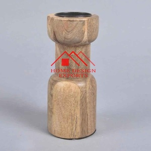 Portavelas de Mango Hechos a Mano para Decoración Navideña, Estilo Rústico Vintage, de Madera de Acacia - Product Image 2