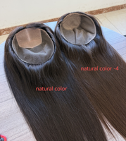 Prêt à expédier : Topper capillaire 4x4 en soie, 10x10, en dentelle, cheveux humains, cuir chevelu naturel, respirant, à clipser, pour cheveux clairsemés et perte de cheveux