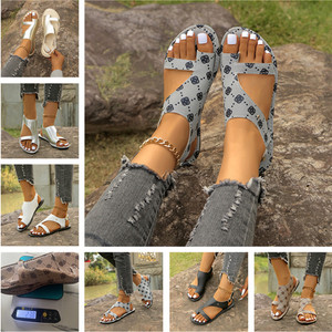 <span class=keywords><strong>Sandalias</strong></span> Casuales de Verano para <span class=keywords><strong>Mujer</strong></span>, Estilo Europeo Americano, Nuevas Zapatillas Planas Transfronterizas del Sudeste Asiático, Tendencia de Moda en PU - Product Image 6