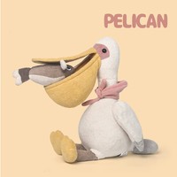 Peluche Pelican Watson au design original, poupée rétro en velours côtelé, mascotte à grande bouche, cadeau de luxe, prix d'usine