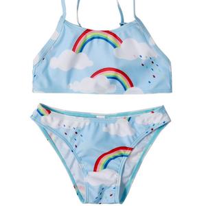 Maillot de bain Rash Guard pour filles, maillot de bain 2 pièces UPF 50+, maillot de bain d'été pour la plage, taille 4T-14T - Product Image 4