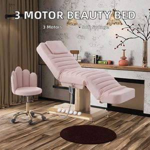 Modern 3 Motors Electric Beauty Bed Hospital Facial Spa Lash Therapy Massage Bed <b>Foldable</b> Portable Commercial Use - Product Image 3