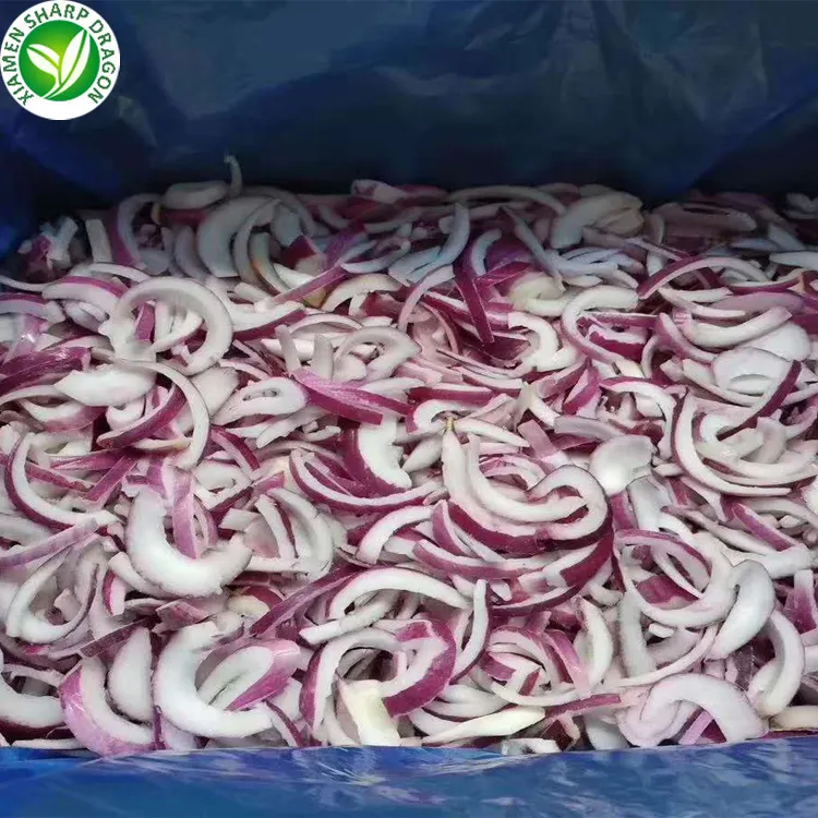 IQF Wholesale price organic cut diced cubes frozen chopped red onion