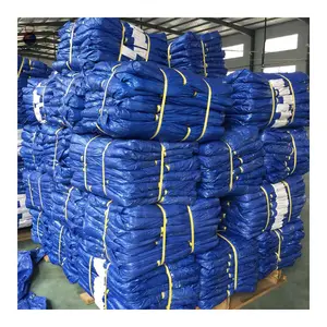 Fireproof Tent Laminated Heavy Duty Tarpaulin Fabric Sheet Virgin PE Tarp Plastic GRS CE Certified Waterproof Coated Blue Woven
