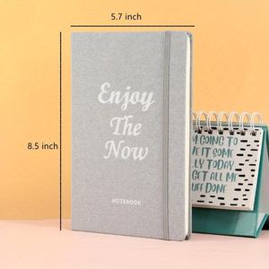 Diario de Tapa Dura de Algodón Grueso de 100 Gsm, 160 Páginas, Mediano, 5.7 X 8.5 Pulgadas, A5, Gris, con Líneas - Product Image 3