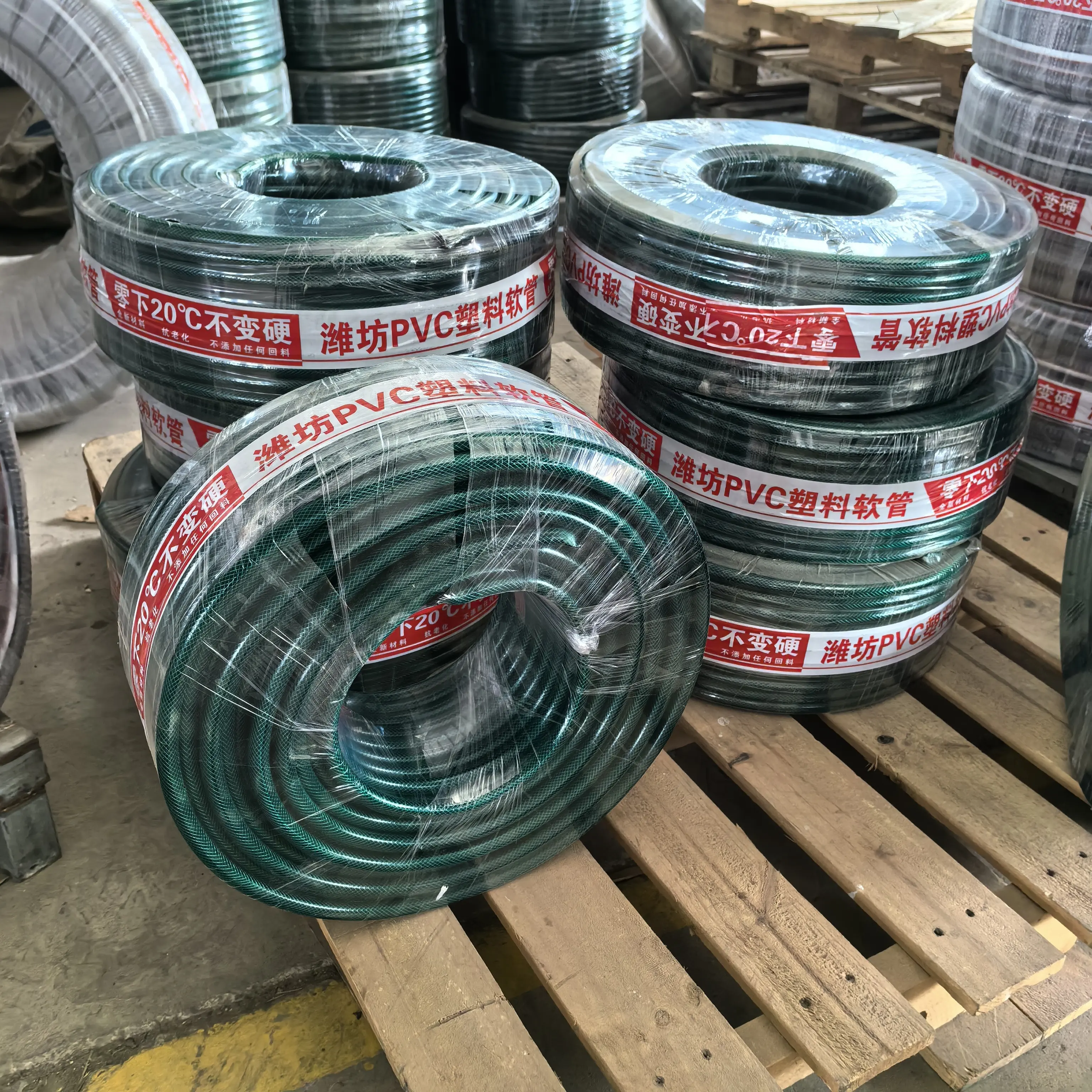 YUEHUA Fiber Flexible PVC Braided hose Nylon Reinforced Pipe Abrasion Resistant PVC water clear hose Nylon Reinforced Pipe