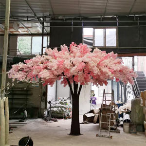 屋外3m大きな人工桜の木大きなフェイクシルク桜の木ピンク人工桜の木結婚式の装飾 - Product Image 5