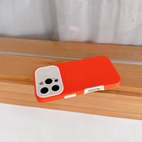 Coque de téléphone populaire couleur bonbon avec grande fenêtre pour iPhone 18 17 16 15 14 13 Pro Max, givrée, protection 2-en-1