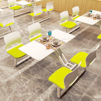 Ensemble de chaises de table à manger 4 places de luxe léger au design moderne de l'usine chinoise pour l'école ou la cantine du personnel de restaurant