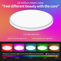 Plafonnier en acrylique multi-scénarios avec gradation intelligente RGBCW, design moderne pour salon