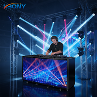 Écran LED portable pour mur vidéo, support de table de DJ, façade P1.95 P2.6 P3.91, pliable et mobile sur roulettes