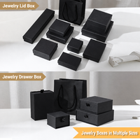 HKSTY Vente en gros de boîtes à bijoux en carton noir écologiques personnalisées, boîte de protection pour bijoux, boîte à bijoux pour magasin de cadeaux