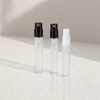 Flacon de parfum compact en verre de poche 2ml 3ml 5ml, flacon d'échantillon de parfum transparent pour emballage cosmétique