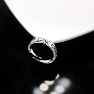 Anillos ajustables de Anime Death Note para hombres y mujeres Yagami Light Cosplay anillo de Metal regalo de joyería de fiesta - Product Image 4