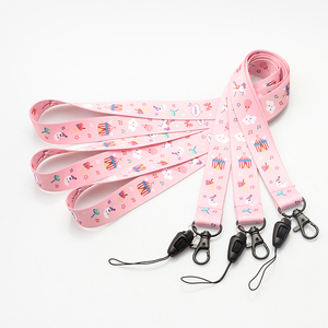 Personalized Sublimation Printed Polyester Lanyard Neck Strap For Phone & ID Card Holder Key Chain