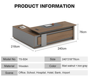 Ofis mobilyaları patron masası yönetici masası ceo'su lüks masa değişti sol ve sağ yönetici ofis masası - Product Image 2