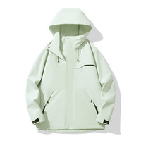 Veste coupe-vent unisexe à capuche, imperméable, respirante, style fin pour le printemps et l'automne, idéale pour la randonnée en montagne