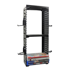 Estante de almacenamiento de plástico Soporte para PS5/<span class=keywords><strong>PS4</strong></span> Estante de almacenamiento con controlador Juegos Tarjeta Torre de almacenamiento - Product Image 4