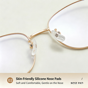 6438 Montures de lunettes optiques vintage mates en alliage métallique, style rétro, pour unisexe, jeunes filles, effet visage <span class=keywords><strong>nu</strong></span> - Product Image 5