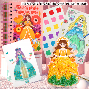 Kit Educativo per Bambine, Gioco <span class=keywords><strong>di</strong></span> Travestimento <span class=keywords><strong>da</strong></span> Principessa, Libro <span class=keywords><strong>da</strong></span> Disegno per Bambini con Logo Personalizzato Stampato, Stampa Digitale - Product Image 1