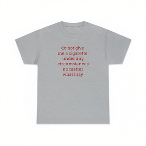 Camiseta con diseño de cigarrillo, divertida camiseta con meme, unisex, para adultos, manga corta, cuello redondo, promocional - Product Image 3