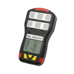 Top quality 6 in 1 portable gas detector O2 CO H2S SO2 NO2 CO2 multi gas analyzer UK sensor