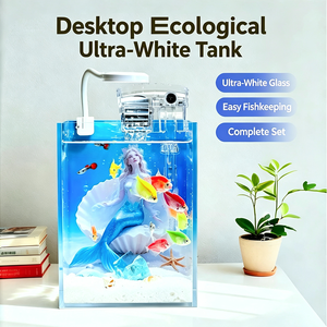 Aquarium de bureau éco-responsable Jinjing Ultra-Clear UV-Background pour plantes - Product Image 6
