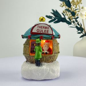 Handmade LED Cross Border Resin Tabletop <b>Ornament</b> High Quality <b>Small</b> Christmas Hut with Luminous Color for Holidays 100pcs MOQ - Product Image 6