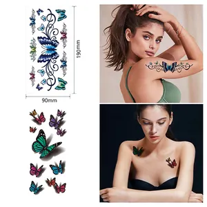 Promotional customized kids temporary tattoo stickers colorful waterproof water transfer body tattoo stickers for adults
