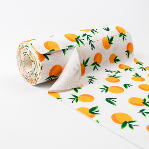 Rollo de paño de cocina de microfibra con diseño naranja, no desechable, para limpiar ollas y sartenes - Product Image 4