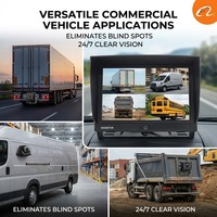 Système d'écran tactile IPS 700 nits 9 pouces |   Kit d'enregistrement DVR AHD 1080P 4 canaux avec carte SD 128 Go, caméra frontale étanche et vision nocturne