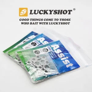 LUCKYSHOT Factory Wholesale Toughness Outdoor Fishing Tackle Accessories Steel Connector Solid Ring Fishing Pesca