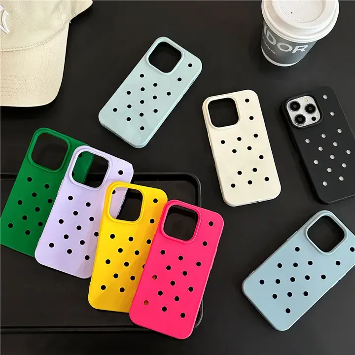 DIY Decoração Mobile Phone Case Croc Shoe Charme Casos De Borracha De Silicone Para iPhone 15 14 Plus 12 13 12 11 Pro max