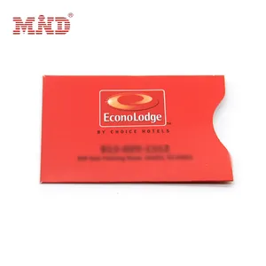 Professional Supplier Custom Paper Hotel Key Card Sleeves / Envelopes