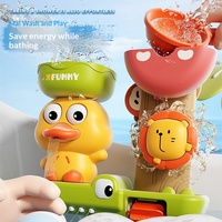 YD TOYS Jouet de bain pour enfants, ensemble de pulvérisateurs de douche rotatifs à ventouse en forme de canard mignon en plastique écologique