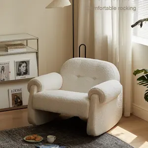 Petite chaise longue de loisirs d'intérieur Un seul mouton dit Pouf Chaise à <span class=keywords><strong>bascule</strong></span> Populaire Salon Style Meubles de maison - Product Image 5